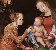 CRANACH, Lucas the Elder, The Mystic Marriage of St Catherine (detail) fhg
